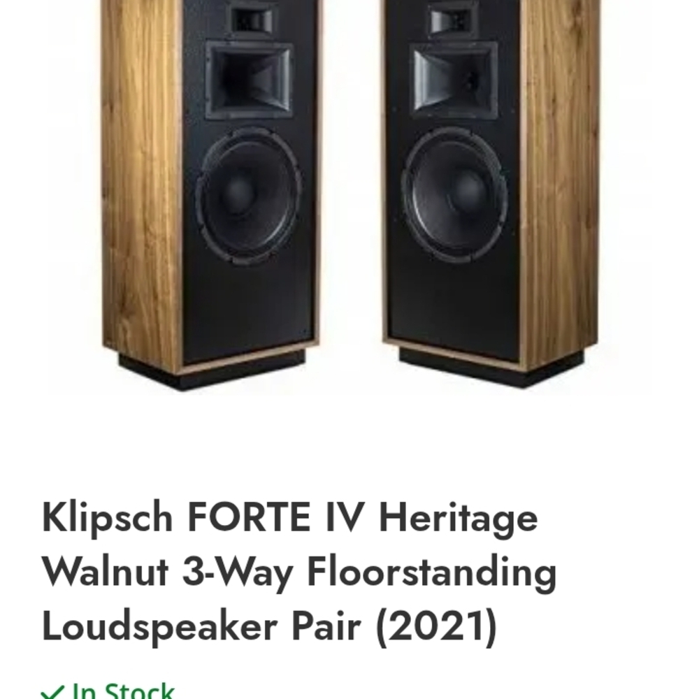 Klipsch Heritage Black and Walnut Floorstanding Speakers